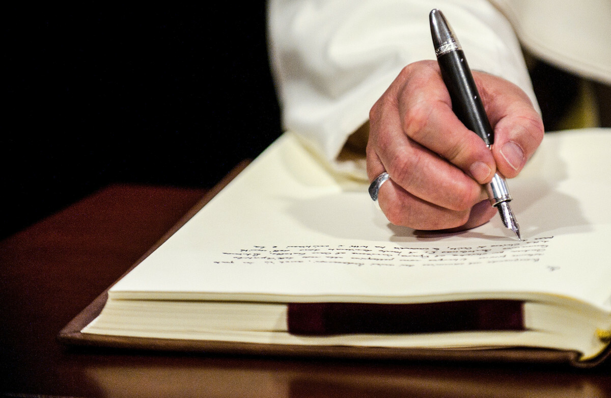 Pierścień od papieża Franciszka w Narodowym Sanktuarium św. Józefa