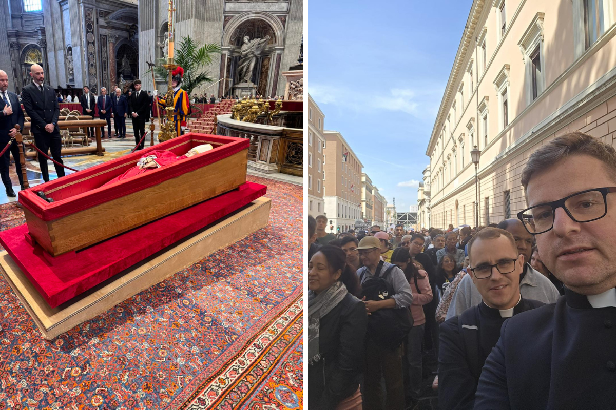 Księża z Kaszub polecieli pożegnać papieża