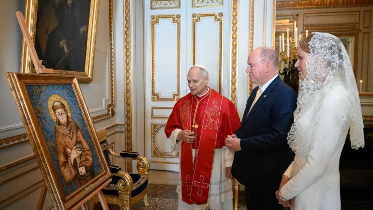 Mozaika ze św. Franciszkiem od Leona XIV dla księcia Monako